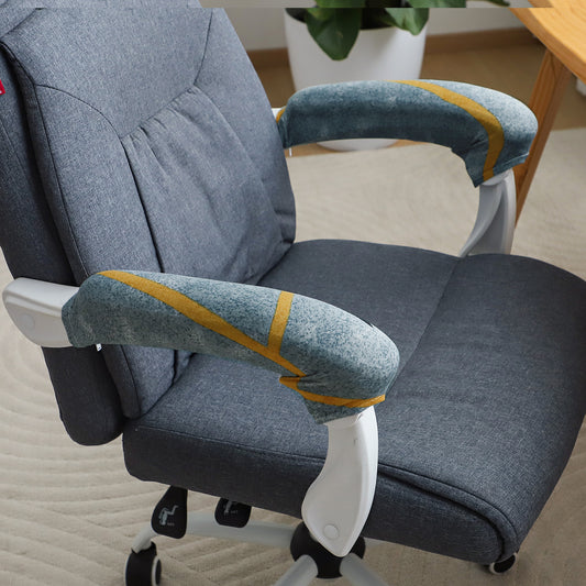 140gsm Printed Armrest Covers for Office Chair (Zipper Style), 1 Pair, Multicolor Abstract Geometry