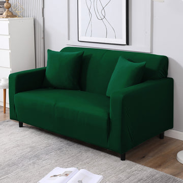 Bottle Green Colour non slip elastic 2 seater sofa cover
