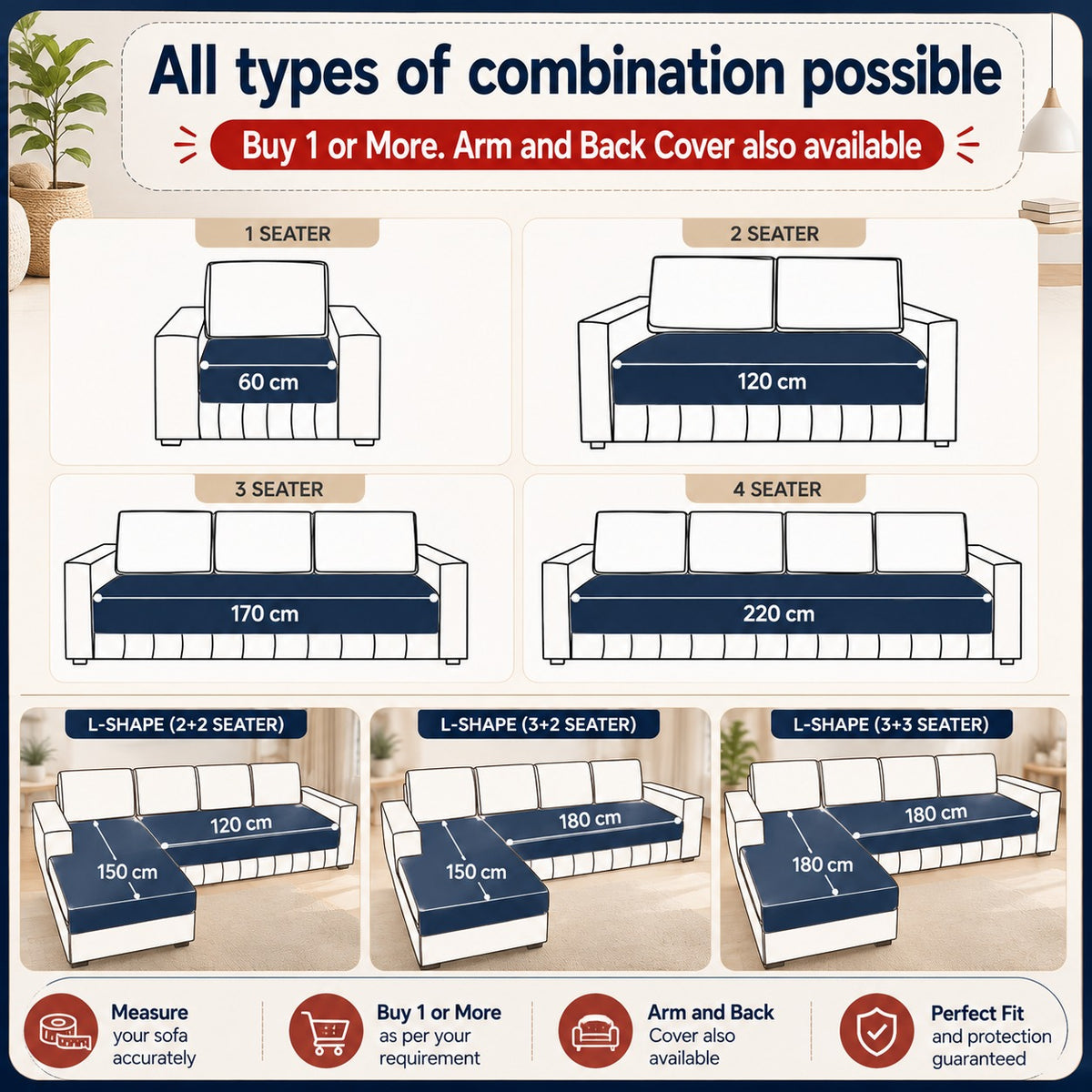 'Wavy Royale Series' Thick Woven Weave Chenille Sofa Cover with Tassel, Moon Grey