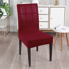 Elastic Stretchable Dining Chair Cover, Maroon