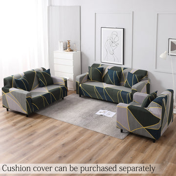 Seaweed Geometric Abstract elastic sofa cover sets for 1,2,3,4,5 & 7 seater sofas