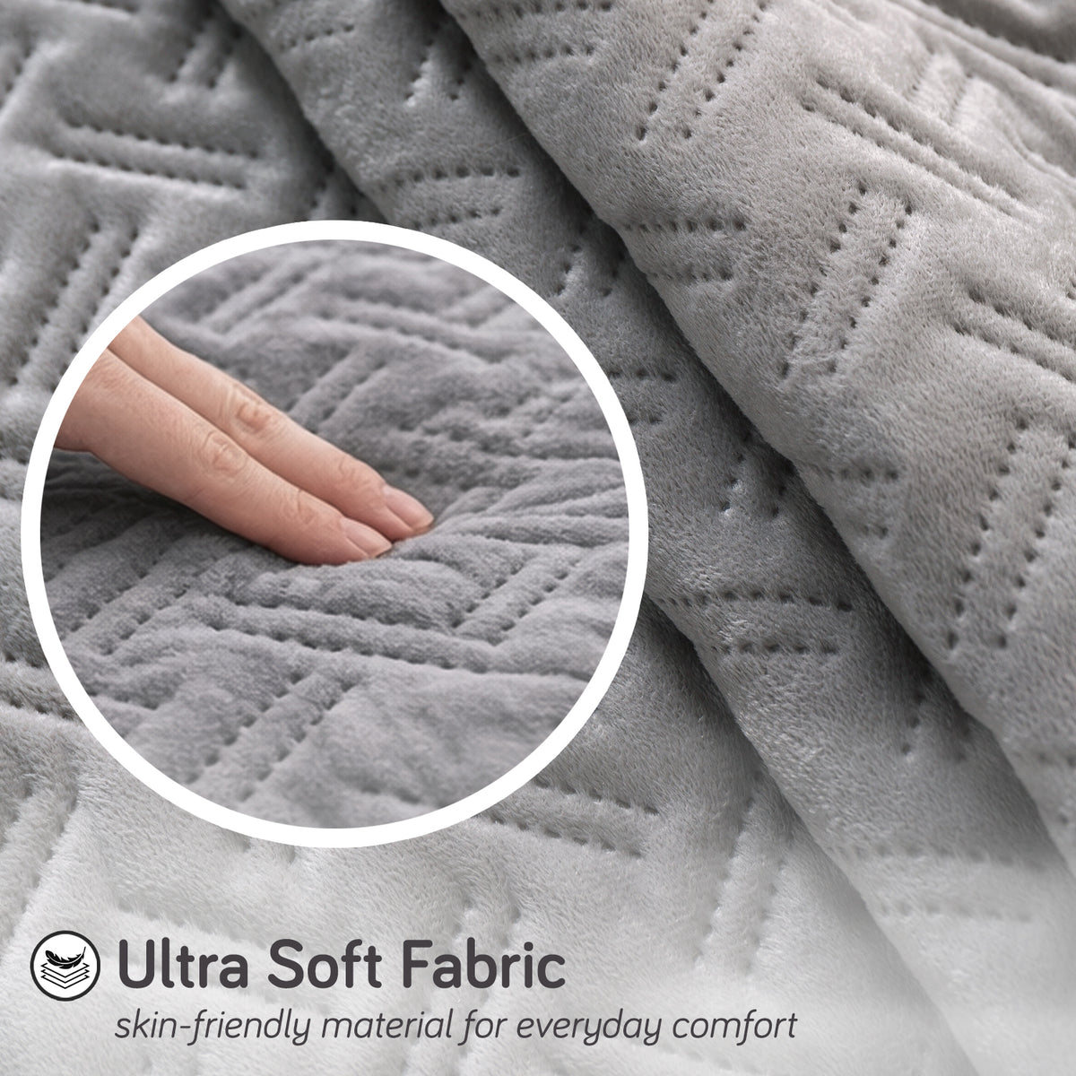 Softline Quilted Sofa Cover Mat, Arctic Grey