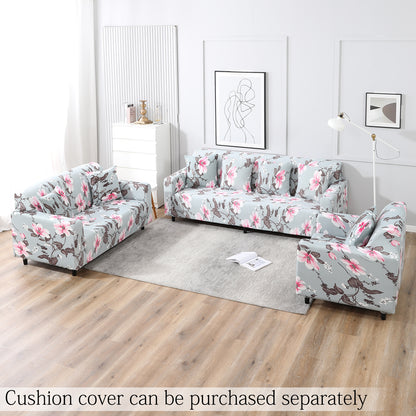 Bluish Grey  Printed elastic sofa cover sets for 1,2,3,4,5 & 7 seater sofas