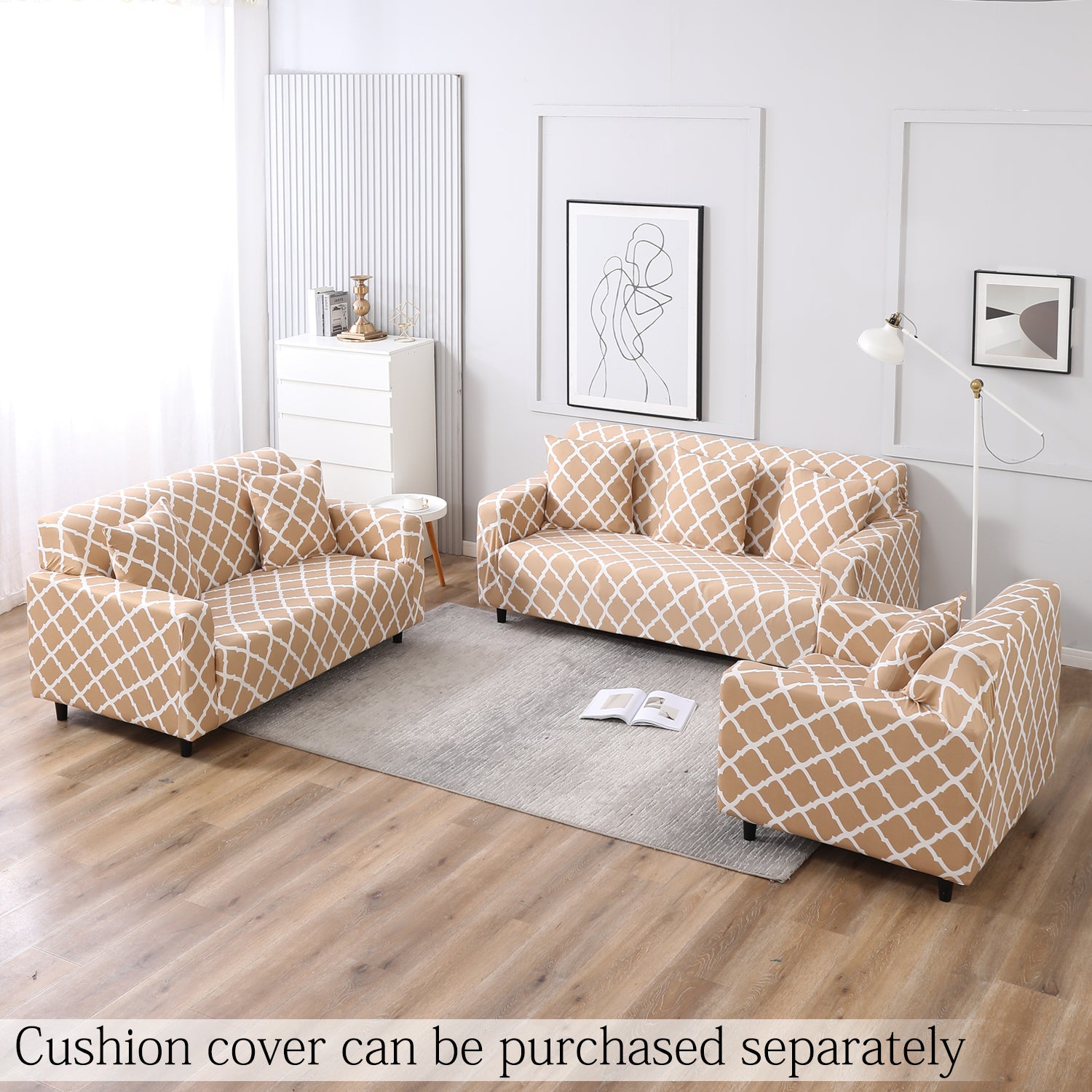 Elastic Stretchable Printed Sofa Cover, Moroccan Print