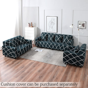Teal Diamond elastic sofa cover sets for 1,2,3,4,5 & 7 seater sofas