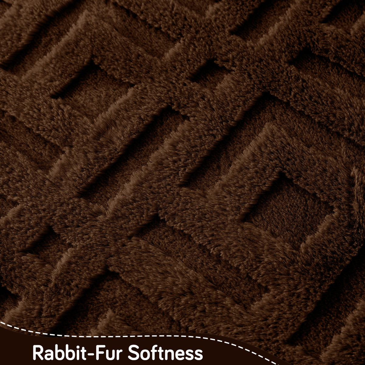 Velvet Maze Sofa Cover Mat, Dark Brown