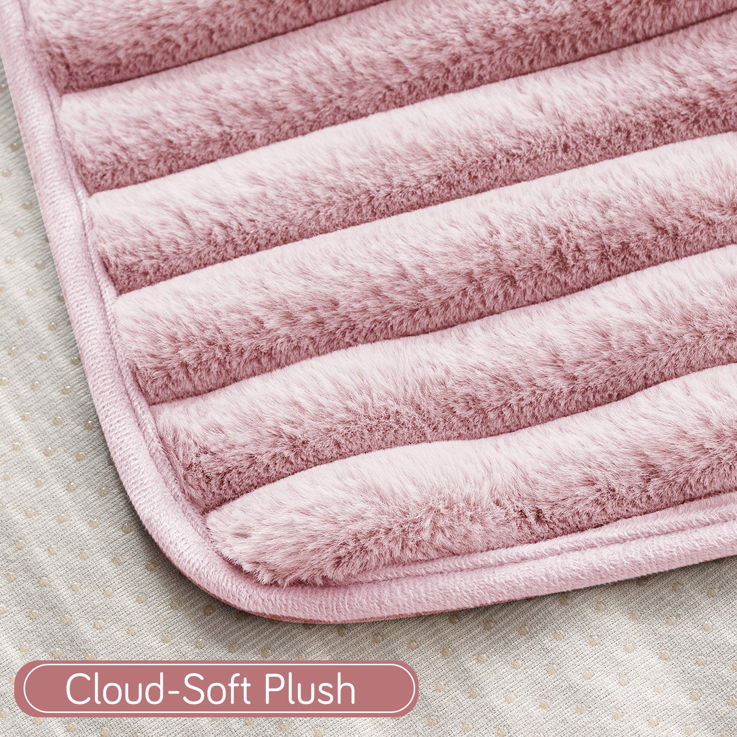 Faux Rabbit Fur Plush Anti-Slip Sofa Mat |Snuggle Fur Soft Pink