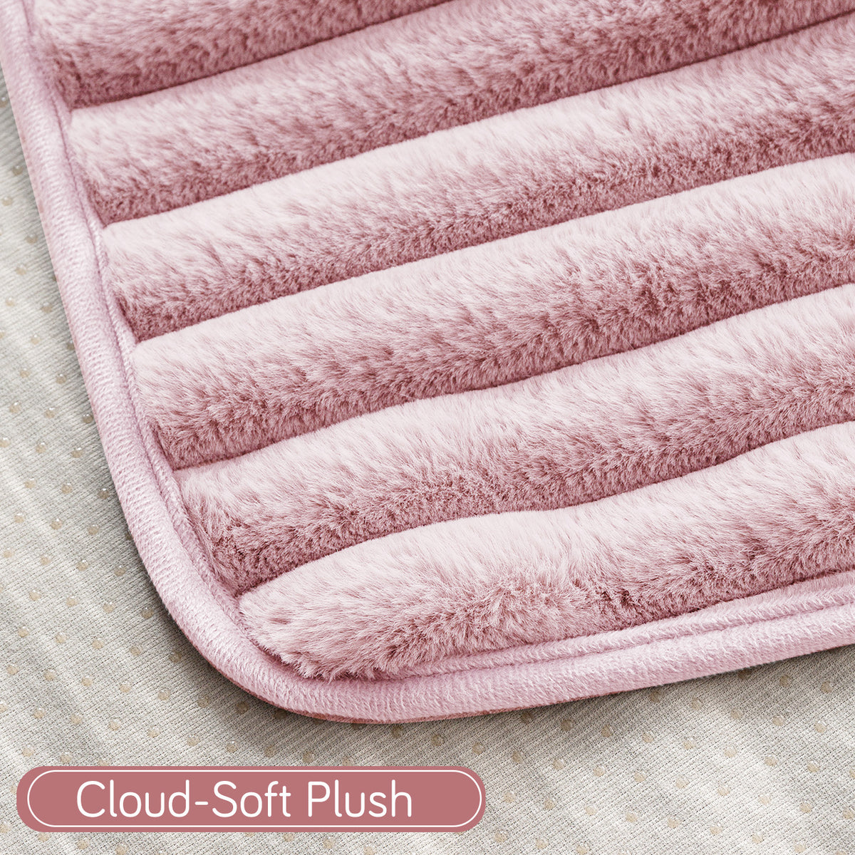 Faux Rabbit Fur Plush Anti-Slip Sofa Mat |Snuggle Fur Soft Pink