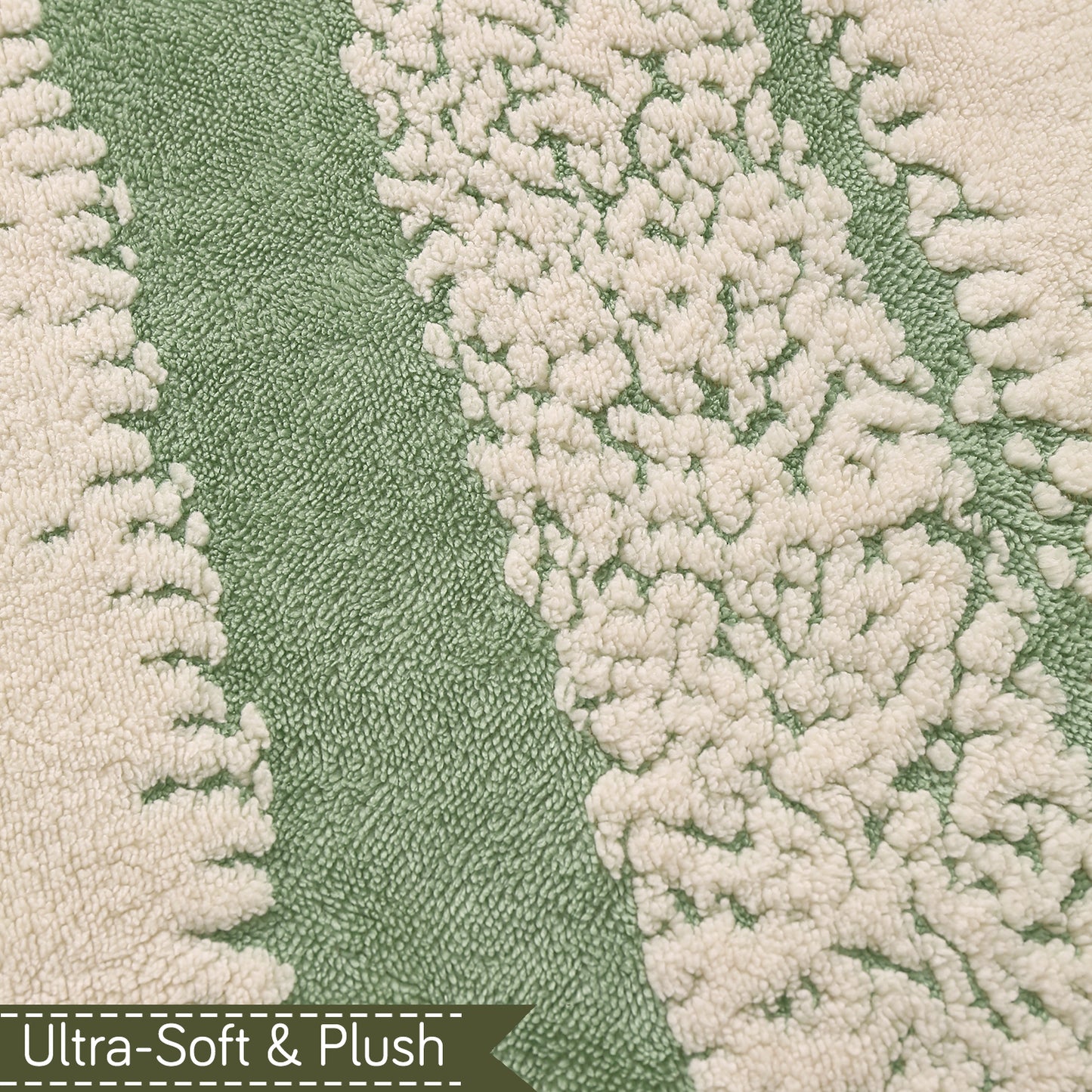 Luxury Wavy Plush Anti-Slip Sofa Cover Mats - Pistachio Green