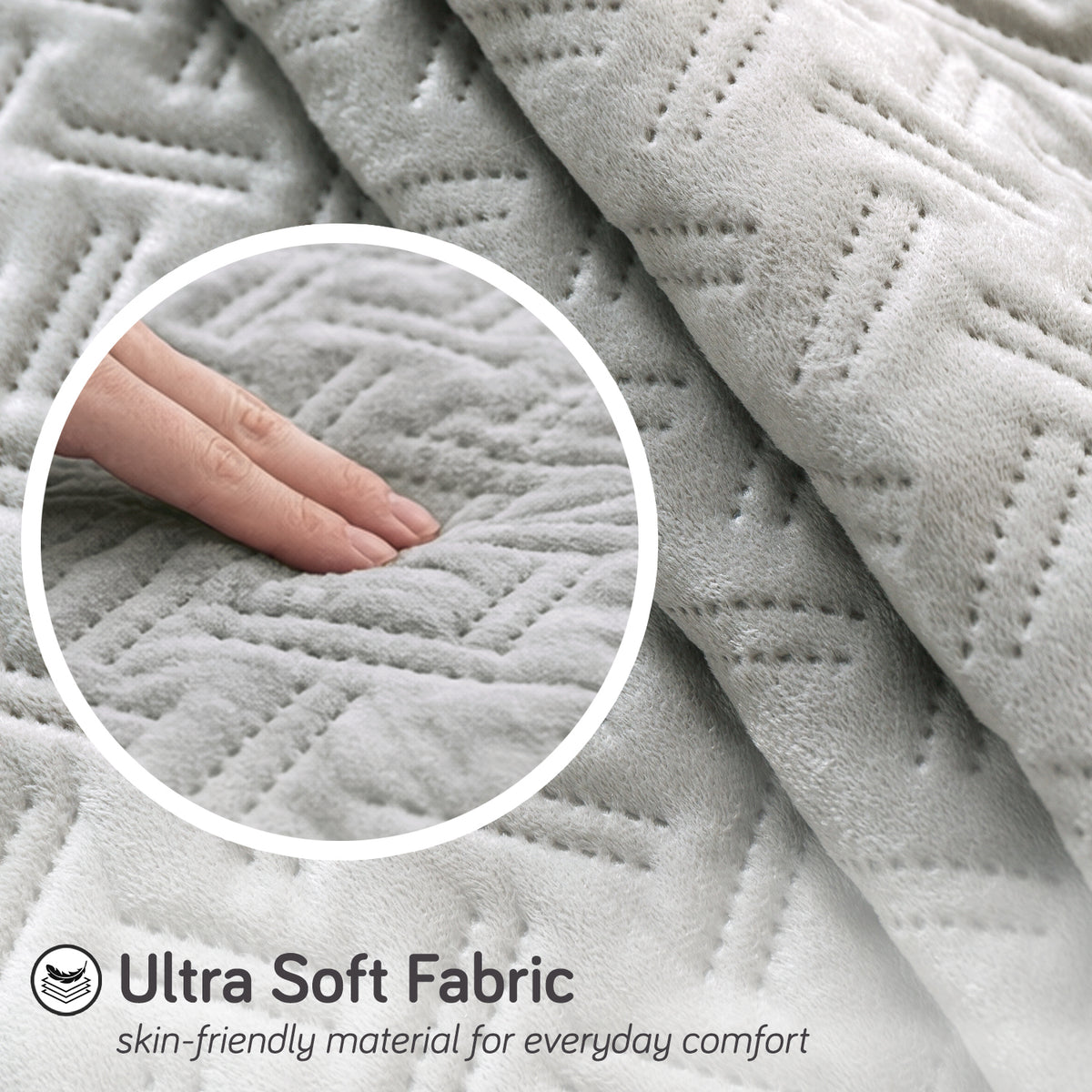 Softline Quilted Sofa Cover Mat, Ice Grey