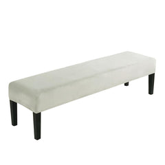 Elastic Fitted Dining Bench Cover, Beige