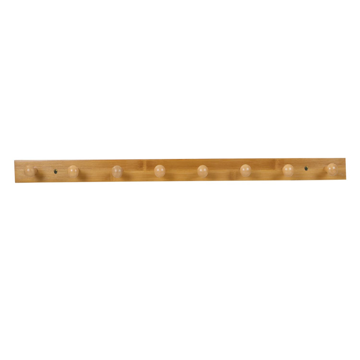 Bamboo Wooden Heavy Duty Wall Mounted Hooks for Hanging - 8 Hooks for Clothes, bags, towel, keys & more