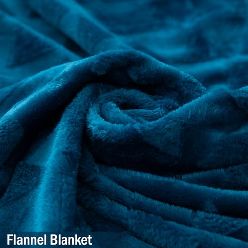 Fleece AC Blanket Queen, Teal