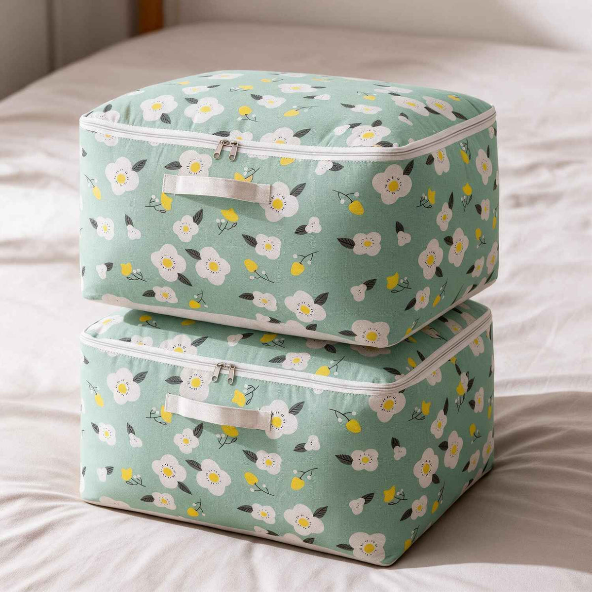 Moisture Resistant Wardrobe Storage Bag Pack of 2, Green