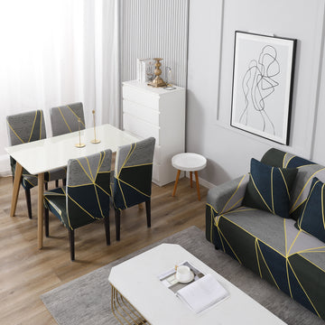 Buy Seaweed Geometric Abstract Matching elastic covers for chairs and sofas