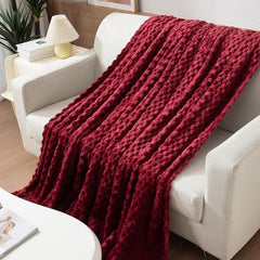 AC Fleece Blanket Queen, Maroon