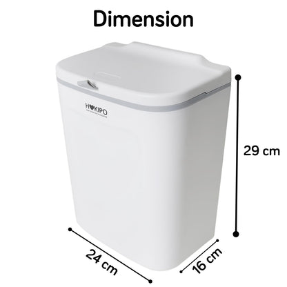 Plastic Hanging/Wall Mounted Dustbin For Bathroom Toilet Kitchen Home Or Office, White, Pack Of 1, Open-Top