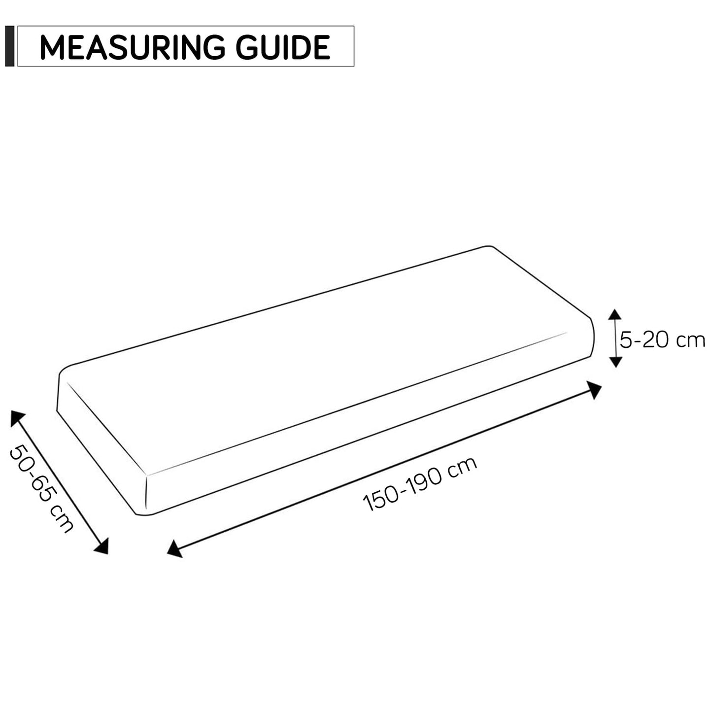 140 GSM Stretchable Printed Elastic Sofa Cushion Seat Cover for 1 /2 /3 Seaters / Pieces for Sofa, Snow White Black Geometry