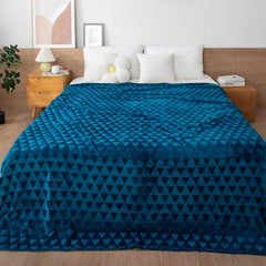 Fleece AC Blanket Queen, Teal