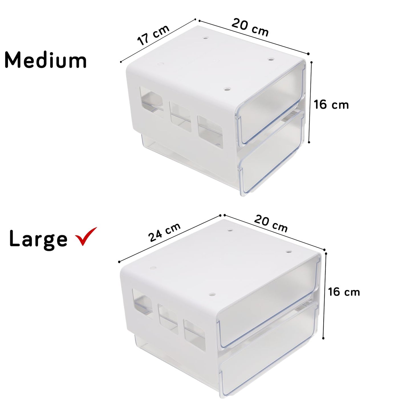 Drawers for Under Table/Wardrobe. Self Adhesive, Easy Installation. Innovative Desk Organizer
