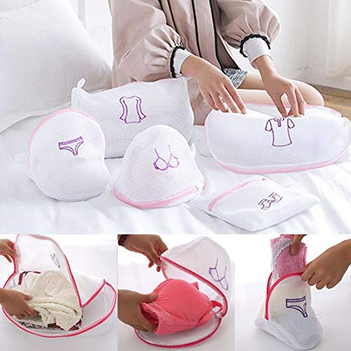 Mesh Laundry Clothes Washing Bag, Pack of 5