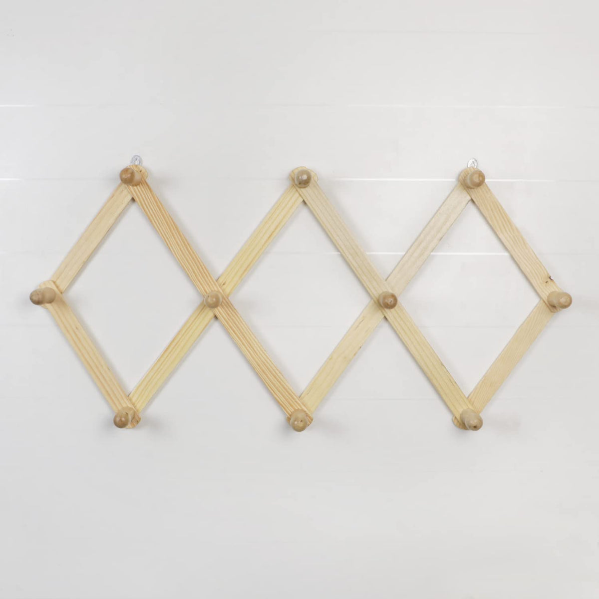Buy Bamboo wooden wall hooks adjustable wall mounted hanger for clothes | HOKIPO