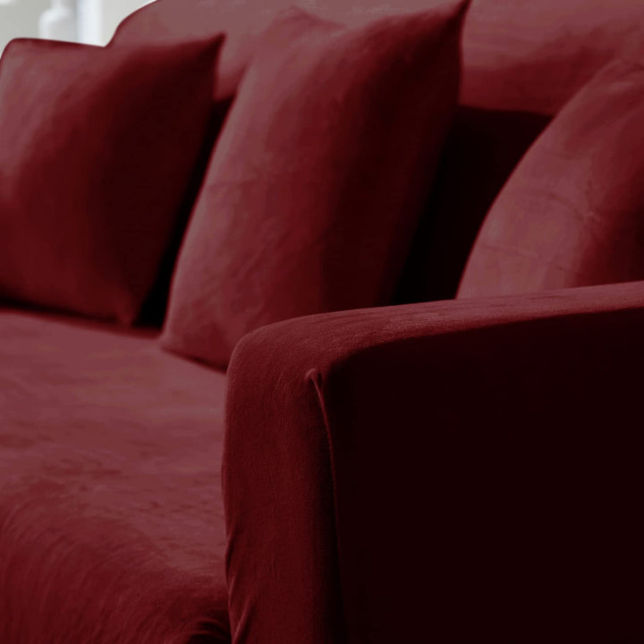 Luxury Burgundy elastic velvet sofa cover​s