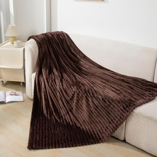 Fleece AC Blanket Queen, Brown