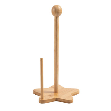 Bamboo Kitchen Tissue Roll Holder Paper Napkin Stand, 34x18x1.5 cm