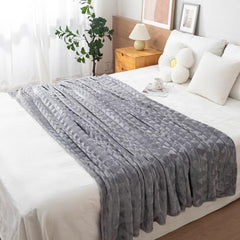 AC Fleece Blanket Queen, Grey