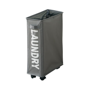Laundry Bag with Wheels Hamper, Grey