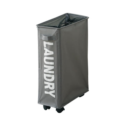 Laundry Bag with Wheels Hamper, Grey