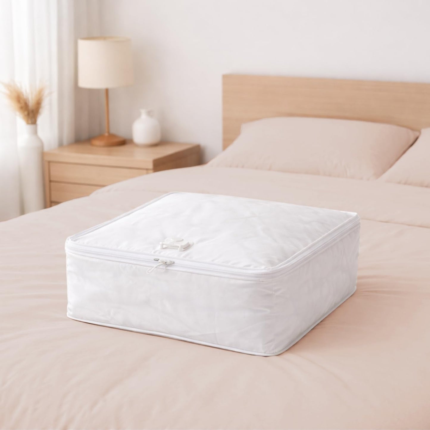 Foldable Clothes Organiser for Wardrobe and Closet Storage Bag - White