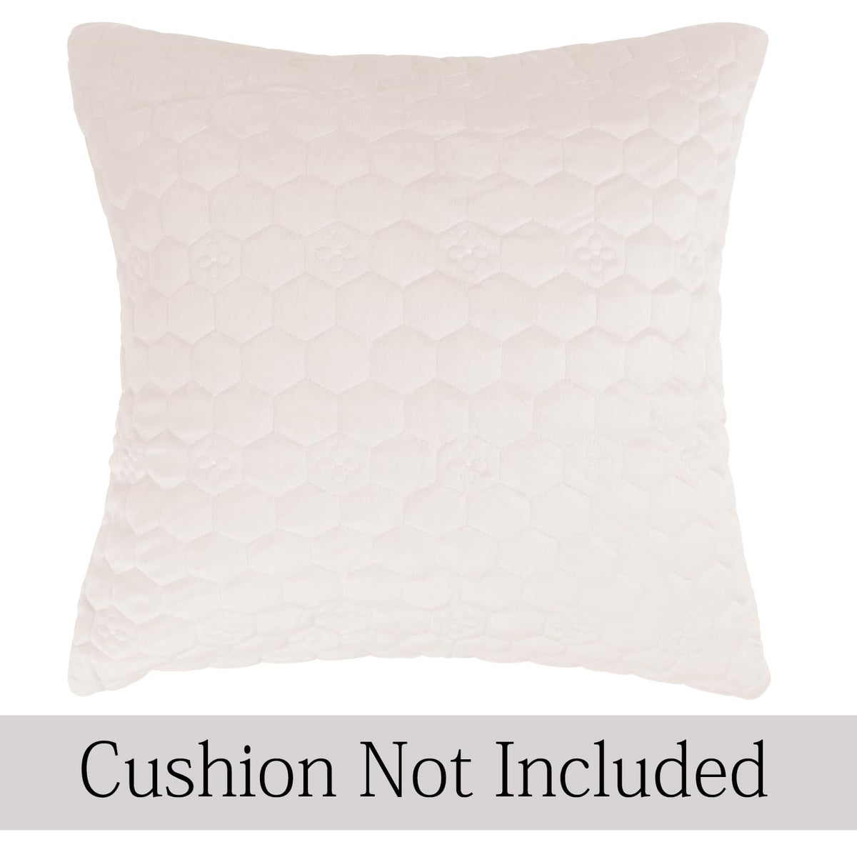 Buy Beige Colour Premium Zippered Hexagonal Texture Velvet Cushion Covers | Square Pillows