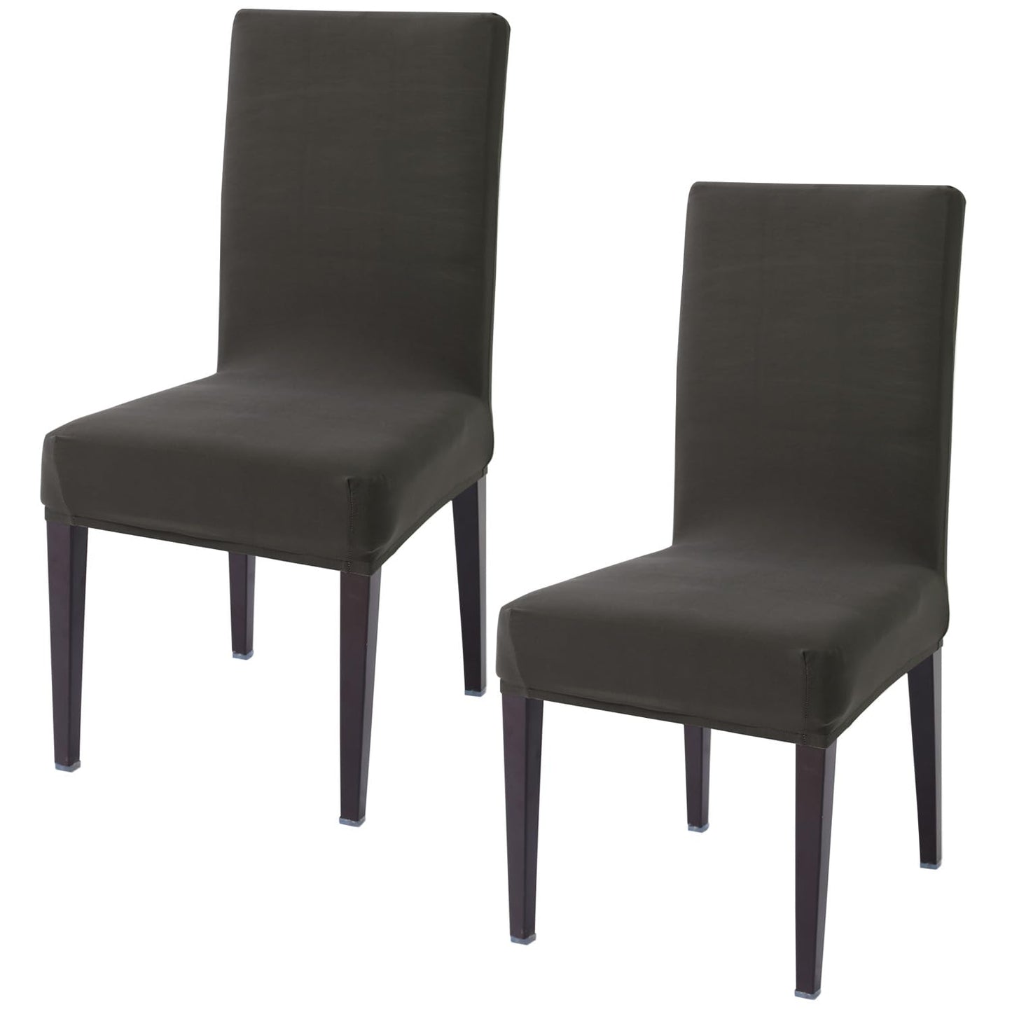 Dining Chair Cover Seater Stretchable Elastic Slipcovers, Dark Grey