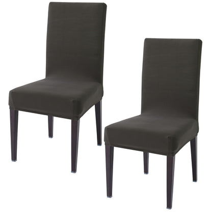 Dining Chair Cover Seater Stretchable Elastic Slipcovers, Dark Grey