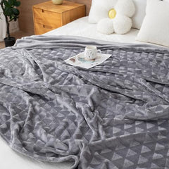 AC Fleece Blanket Queen, Grey