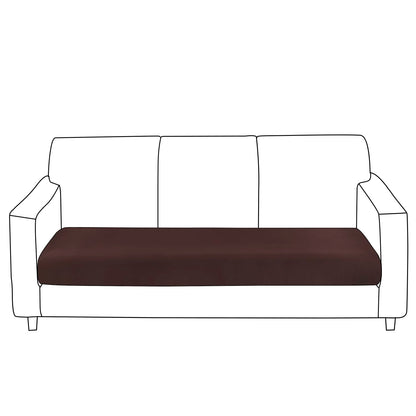 100% Waterproof Stretchable Seat Couch Cushion Cover for 1/2/3 Seater, Brown