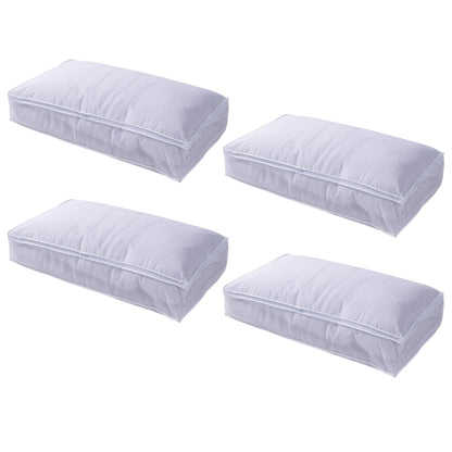 Foldable Clothes Organiser for Wardrobe and Closet Storage Bag - White