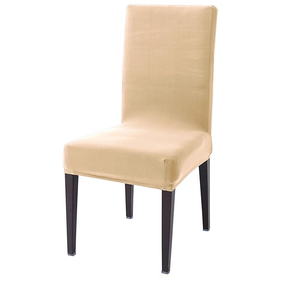 Beige Print Chair covers set of 1 piece