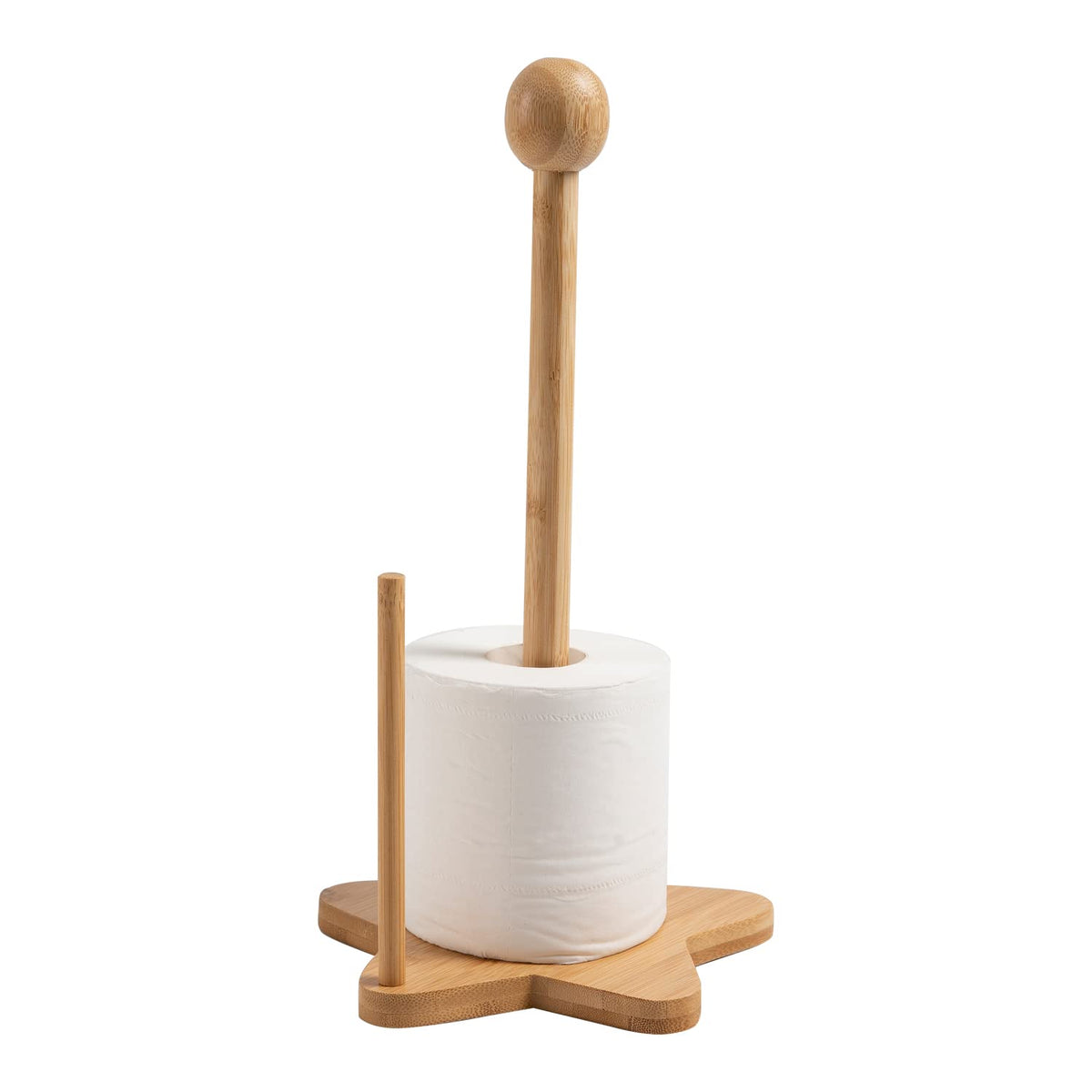 Bamboo Kitchen Tissue Roll Holder Paper Napkin Stand, 34x18x1.5 cm