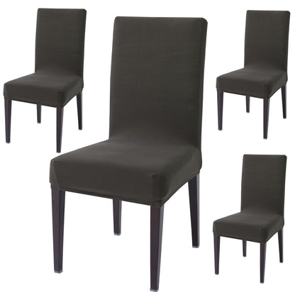 Dining Chair Cover Seater Stretchable Elastic Slipcovers, Dark Grey