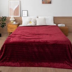 AC Fleece Blanket Queen, Maroon