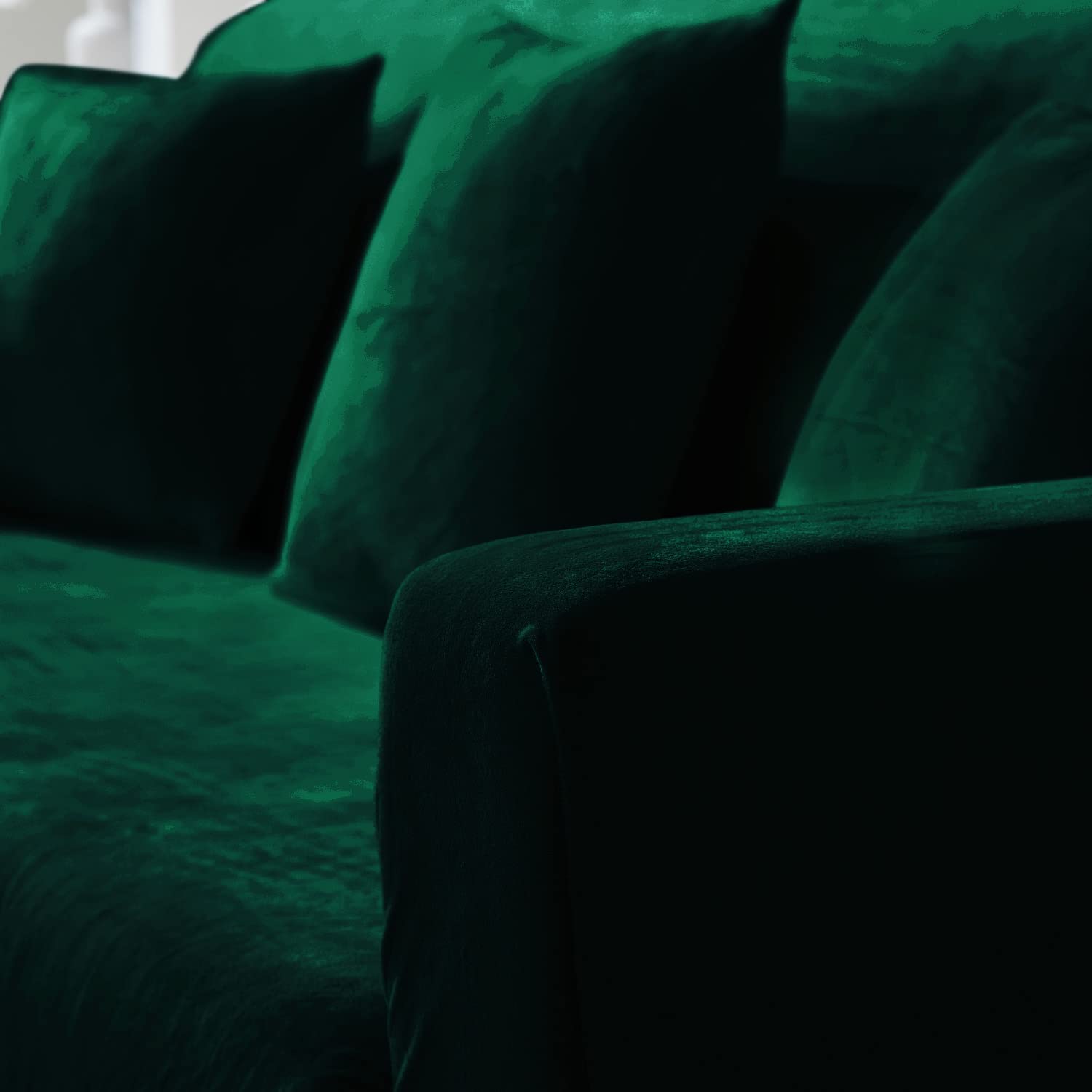 Hunter Green velvet sofa ke cover