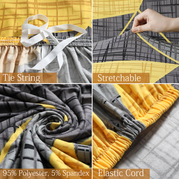 Features of Abstract Grey polyester elastic sofa cover sets