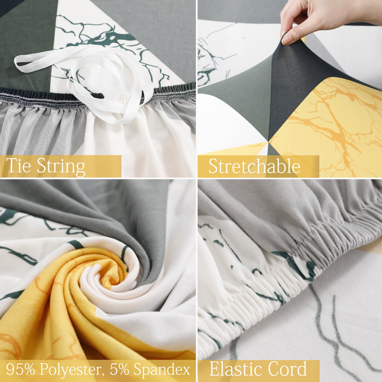 Elastic Stretchable Printed Sofa Cover, Geometric Print