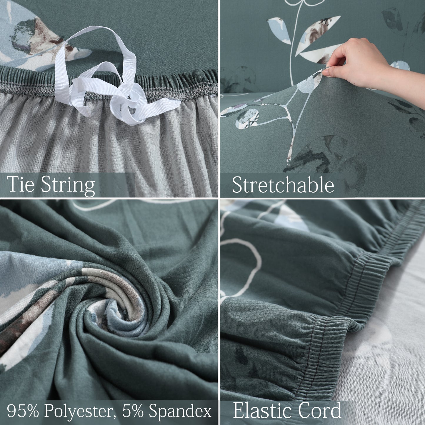 Features of Smokey Grey elastic sofa cover sets