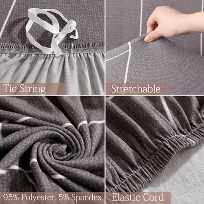 Features of Ash Grey Abstract Polyester elastic sofa cover sets