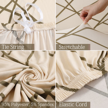 Beige Abstarct Lines Colour elastic sofa cover sets