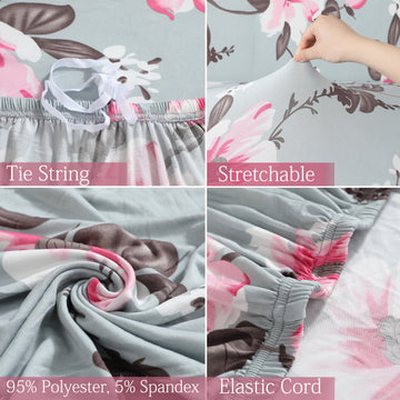 Features of Bluish Grey Printed elastic sofa cover sets